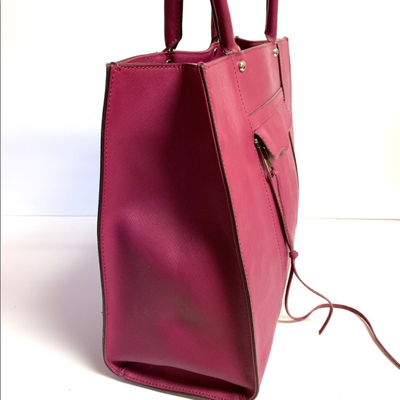 50 Rebecca Minkoff Large MAB Magenta Zip Tote Bag - Picture 3 of 8